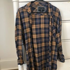 Gold and blue billabong flannel